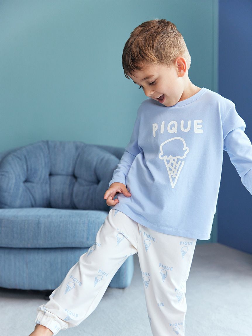 GELATO PIQUE KIDS & BABY「【KIDS】ペイントワンポイントロンT」|ルームウェア|