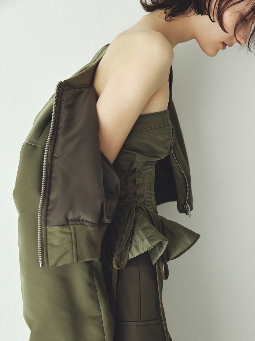 FRAY I.D「レースアップショートMA-1／撥水」|ブルゾン・スタジャン|