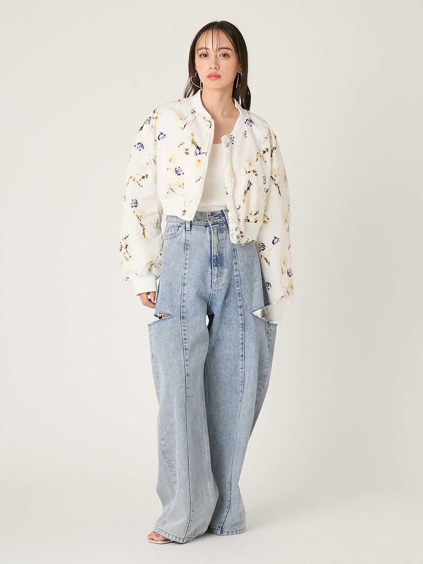 FRAY I.D「レースアップショートMA-1／撥水」|ブルゾン・スタジャン|