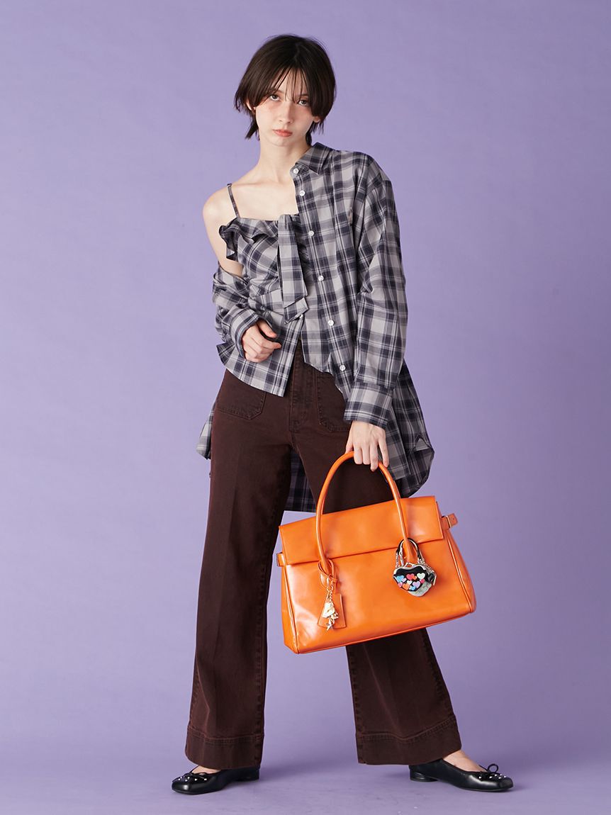LILY BROWN「チェックシャツペプラムビスチェ」|ベスト・ジレ|