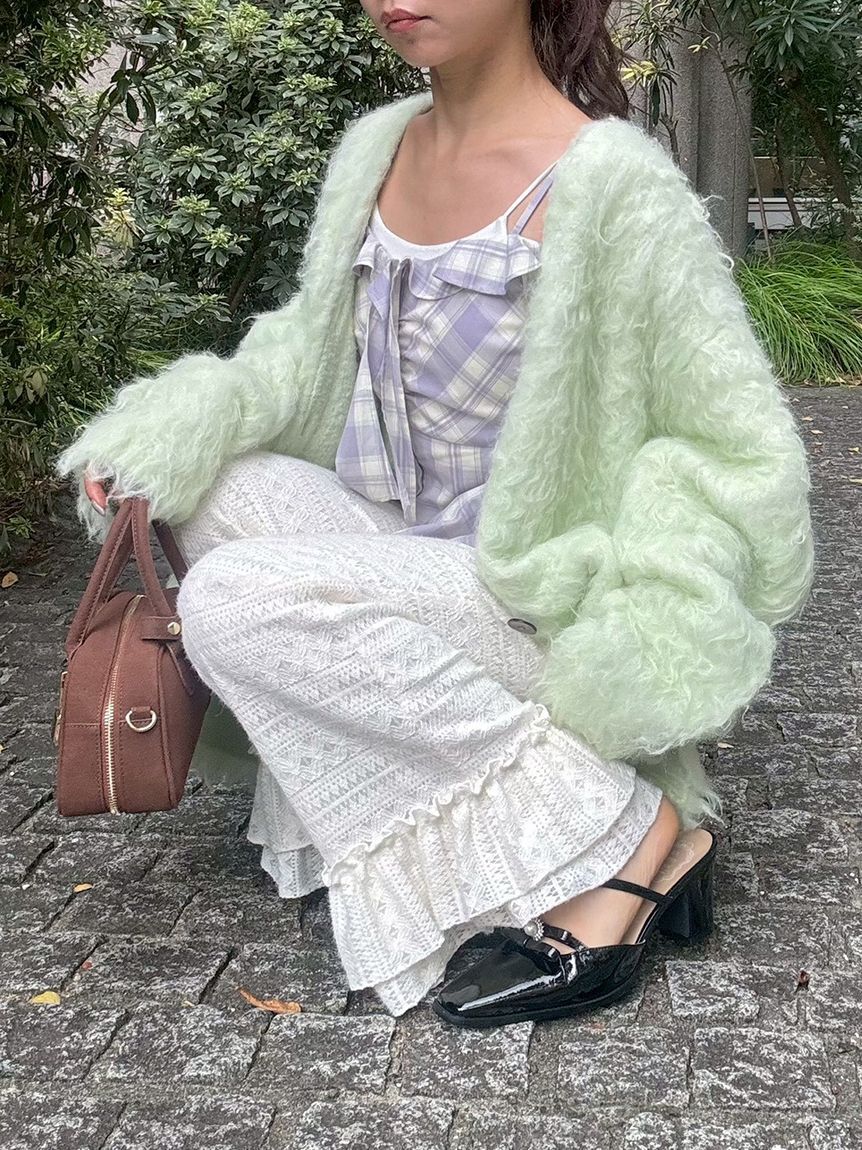 LILY BROWN「チェックシャツペプラムビスチェ」|ベスト・ジレ|