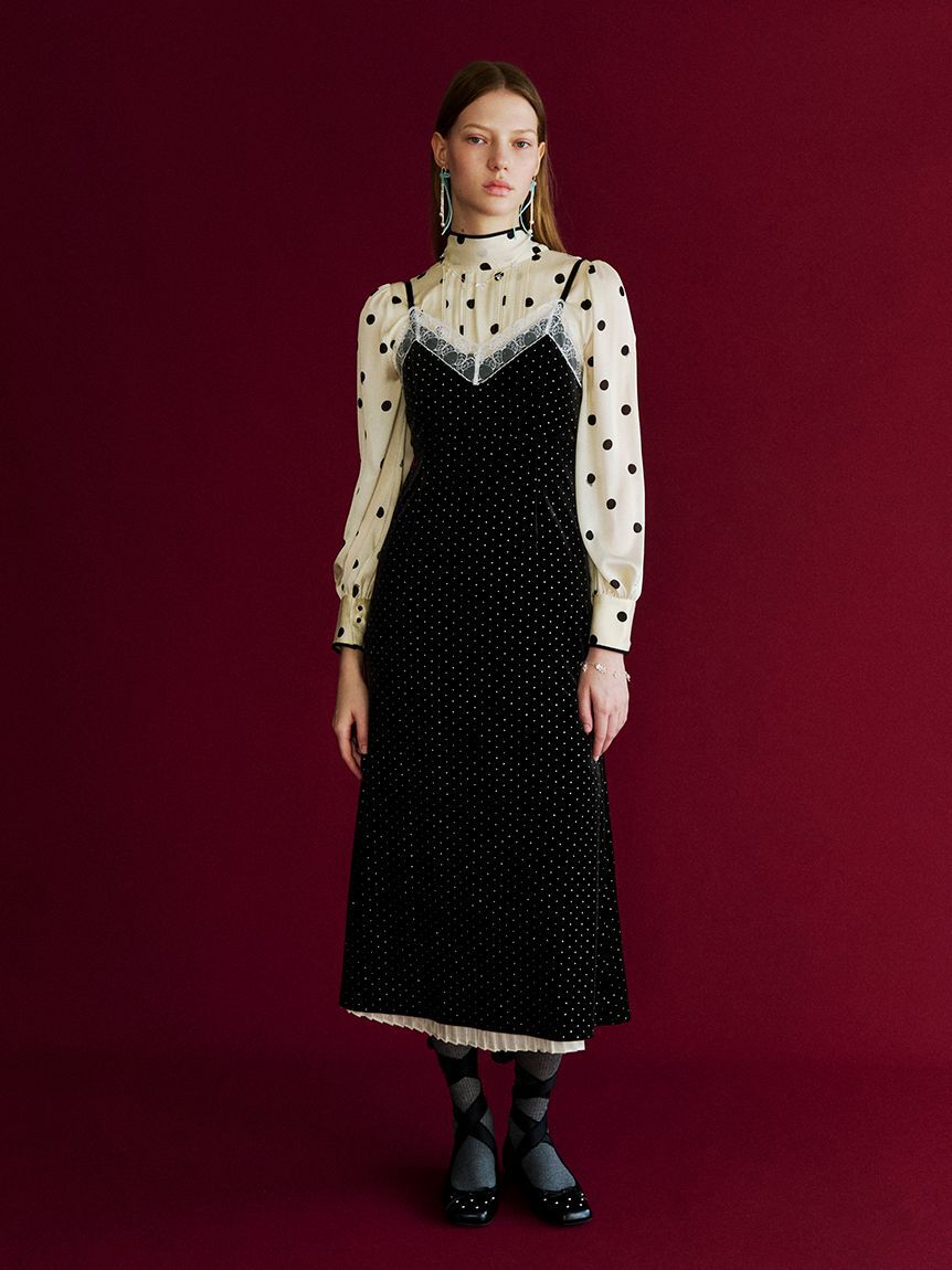 LILY BROWN「レースアップバレエシューズ」|パンプス|