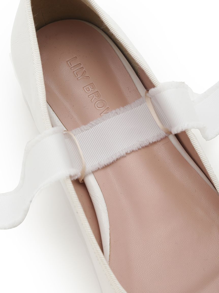 LILY BROWN「レースアップバレエシューズ」|パンプス|