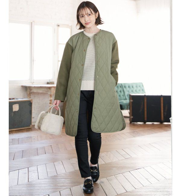 ikka「【雑誌InRed12月号掲載】 切り替えキルティング軽量コート」|その他|