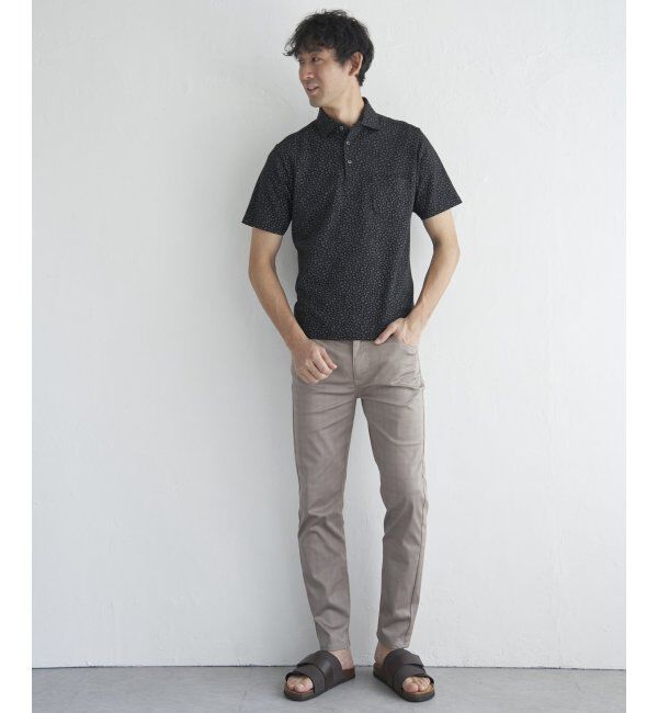 IKKA LOUNGE「コバナガラプリントカノコポロ」|Tシャツ・カットソー|