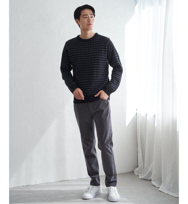 ikka「カラーバーズアイニット」|プルオーバー|