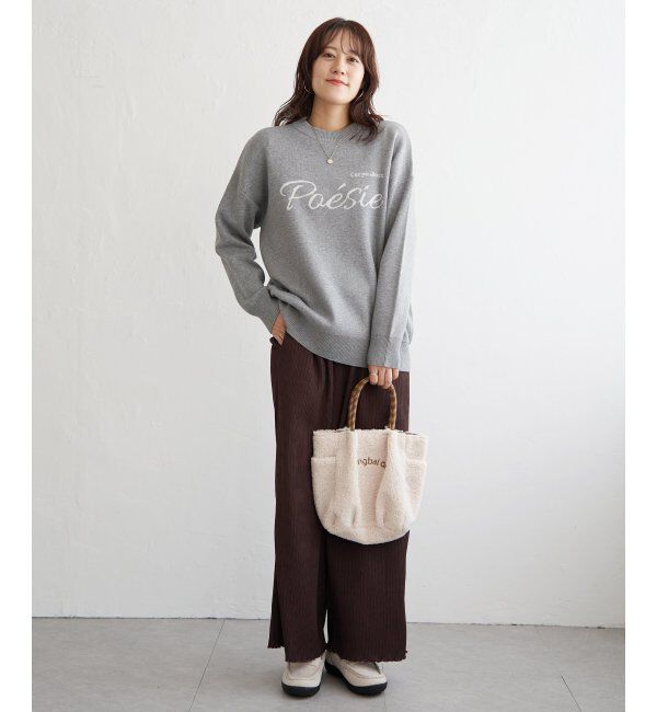 ikka「【親子コーデ】コットンMIXジャガードロゴプルオーバー」|プルオーバー|