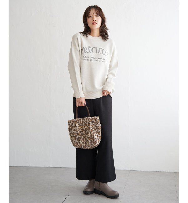 ikka「【親子コーデ】コットンMIXジャガードロゴプルオーバー」|プルオーバー|