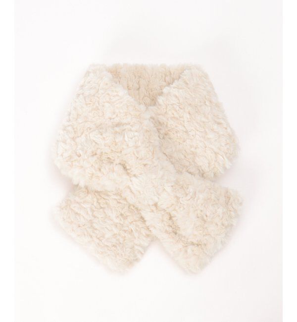 ikka「ベアーティペット」|マフラー|アイボリー