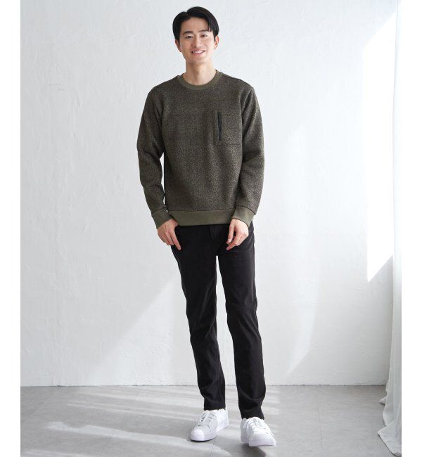 ikka「ウールライクニットヘリンボンプルオーバー」|パーカー|