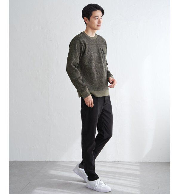 ikka「ウールライクニットヘリンボンプルオーバー」|パーカー|