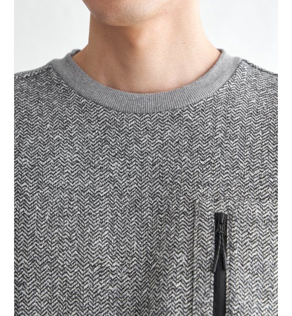 ikka「ウールライクニットヘリンボンプルオーバー」|パーカー|