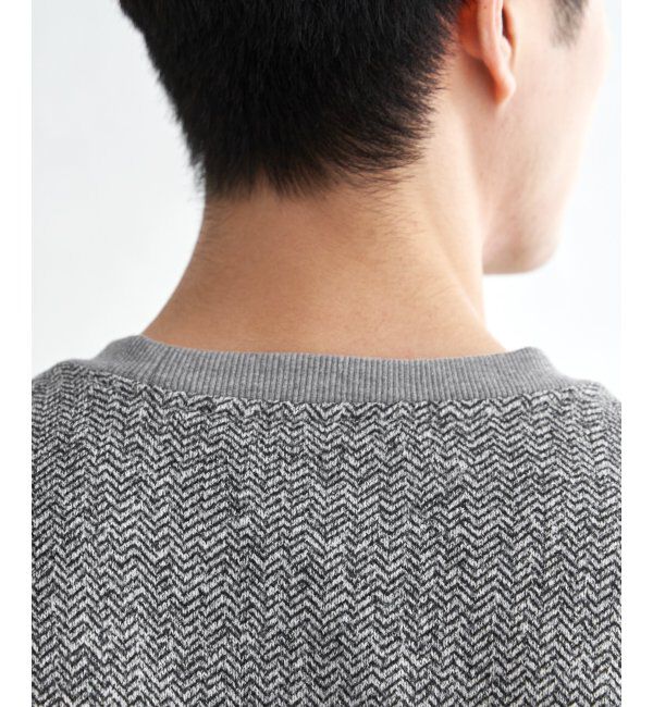 ikka「ウールライクニットヘリンボンプルオーバー」|パーカー|