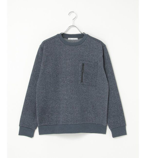 ikka「ウールライクニットヘリンボンプルオーバー」|パーカー|