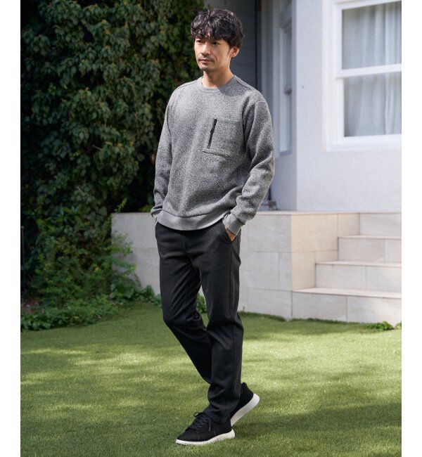 ikka「ウールライクニットヘリンボンプルオーバー」|パーカー|