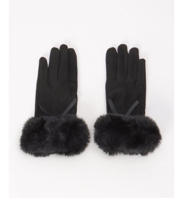 Lbc with Life「リボン＆ファー付きグローブ」|手袋|