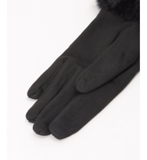 Lbc with Life「リボン＆ファー付きグローブ」|手袋|