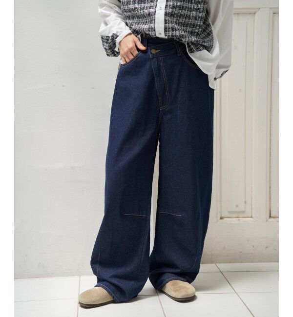 Lbc with Life「アシメボタンカーブデニムパンツ」|その他|