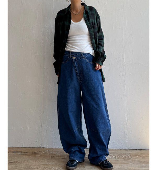 Lbc with Life「アシメボタンカーブデニムパンツ」|その他|