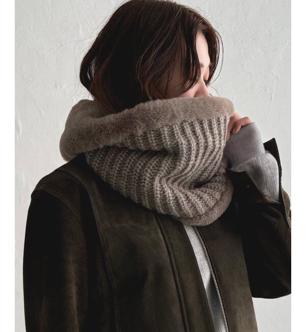 Lbc with Life「エコファーMIXスヌード」|マフラー|