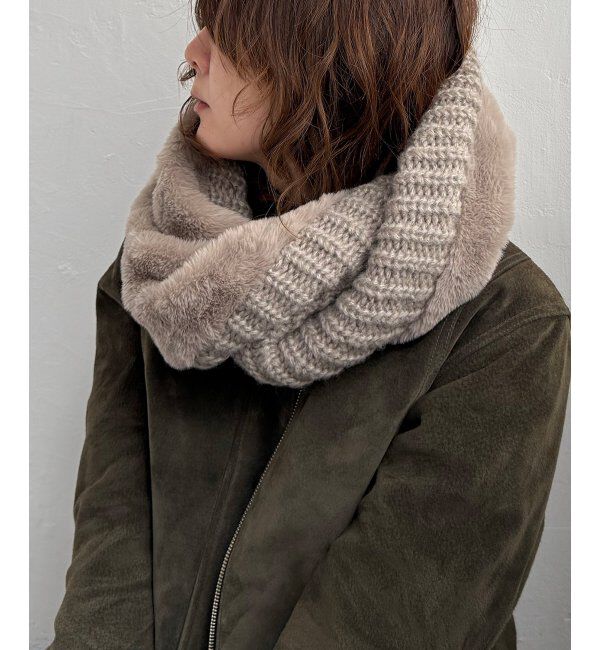 Lbc with Life「エコファーMIXスヌード」|マフラー|