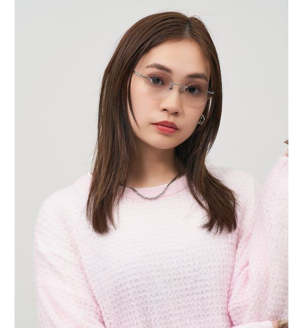  「SUNCUTGlasses/UV100%CUT リムレス サングラス | チタン [度無し専用] カラーレンズ 紫外線対策 UVカット」|サングラス|