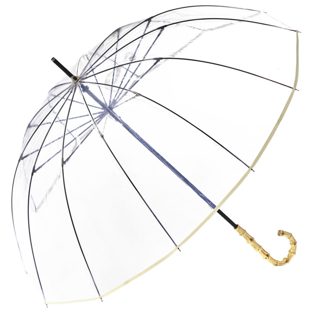 BACKYARD FAMILY「ビニール傘 オシャレ 傘 通販 レディース 長傘 おしゃれ クリアアンブレラ 55cm ブランド」|傘|ホワイト1