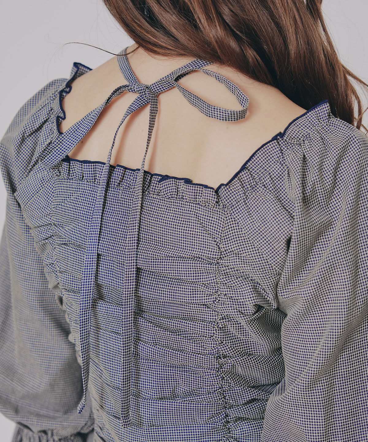 REDYAZEL「フロントZIPクロスギャザーブラウス」|シャツ・ブラウス|