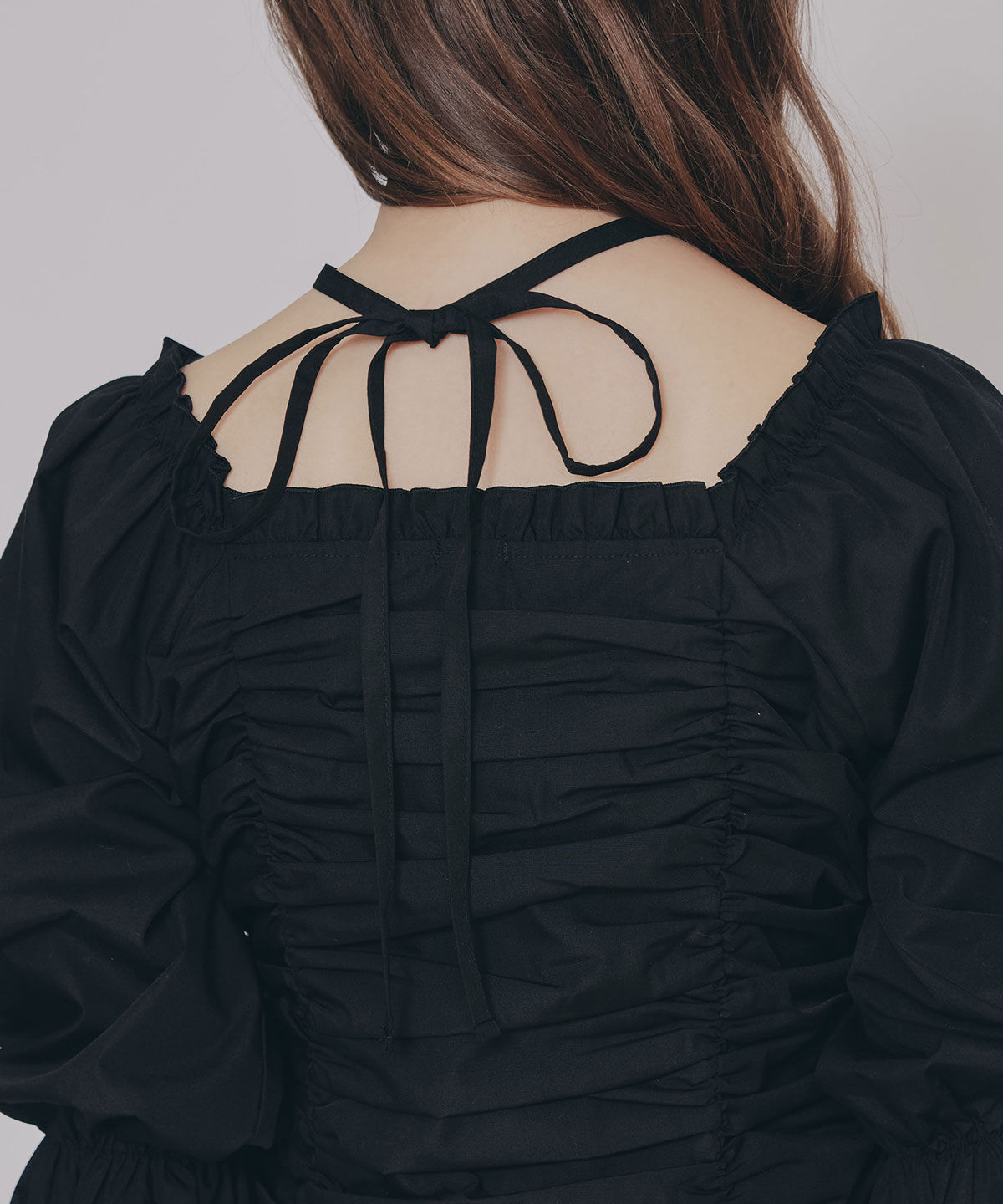 REDYAZEL「フロントZIPクロスギャザーブラウス」|シャツ・ブラウス|