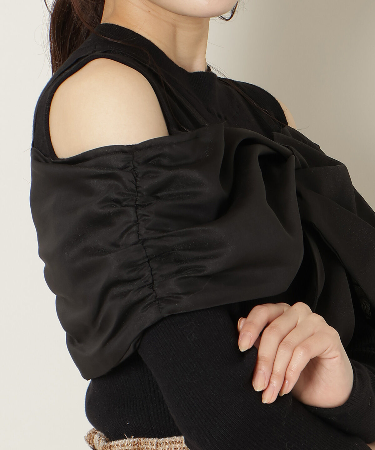 WILLSELECTION「リボンビスチェドッキングリブニット」|ニット・セーター|