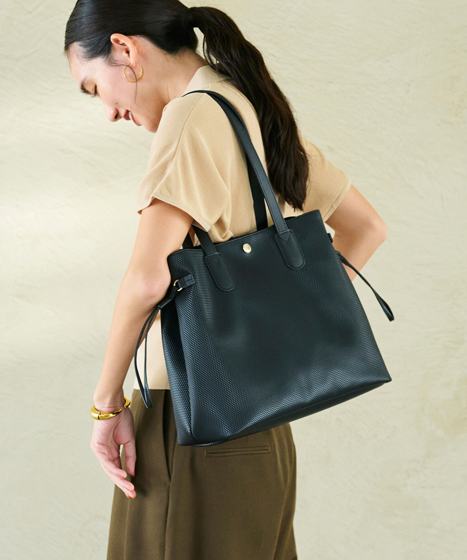 TOPKAPI BREATH「【Breath TOPKAPI】2way A4 ロングハンドル トート バッグ 撥水 肩掛け PC対応 日本製」|トートバッグ|