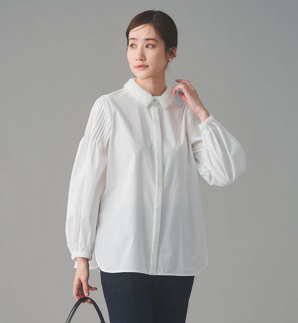 UNITED ARROWS「チュールカラー 2WAY ブラウス」|シャツ・ブラウス|