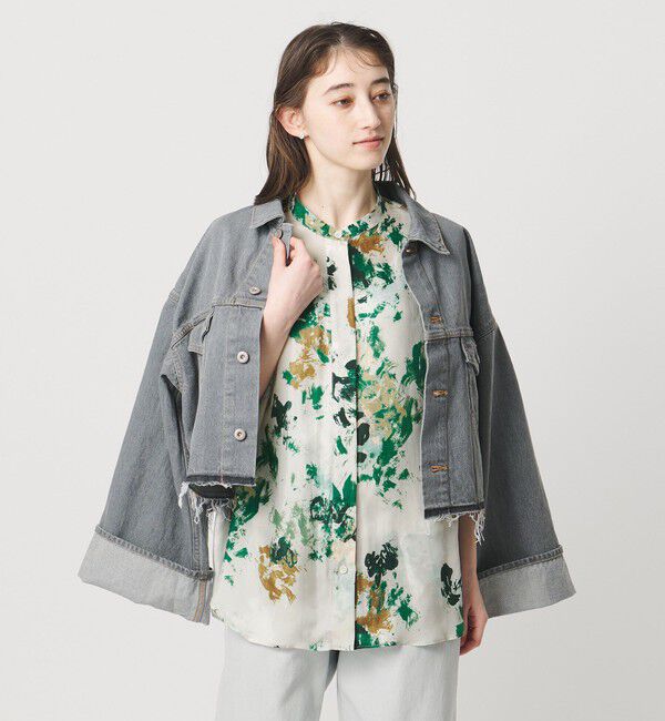 UNITED ARROWS「＜SACRA＞フローラプリント ノースリーブブラウス」|シャツ・ブラウス|