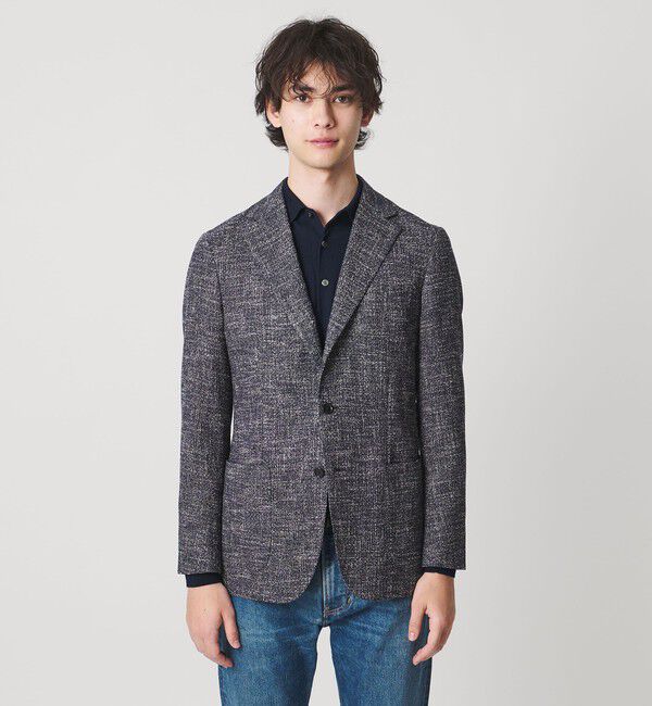 UNITED ARROWS「ファンシーツイード シングル 3ボタン テーラード ジャケット C-MODEL」|テーラードジャケット|