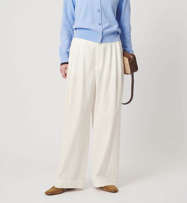 UNITED ARROWS「ツイル ダブルタック イージーパンツ OFF WHITE」|チノ|