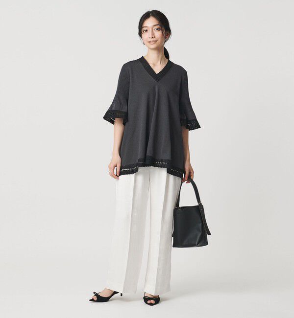 UNITED ARROWS「Vネック ニットチュニック 」|ニット・セーター|