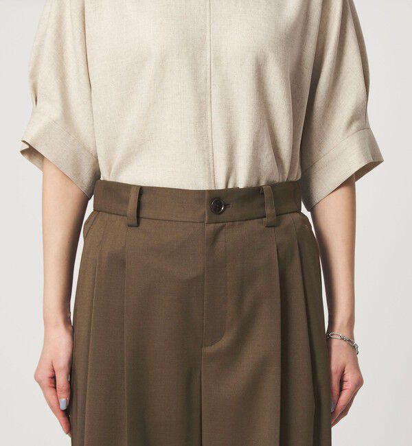 UNITED ARROWS green label relaxing「［size SHORT/TALLあり］ツイル イージー ワイド パンツ」|スラックス|