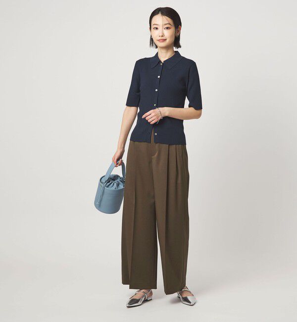 UNITED ARROWS green label relaxing「［size SHORT/TALLあり］ツイル イージー ワイド パンツ」|スラックス|