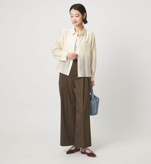 UNITED ARROWS green label relaxing「［size SHORT/TALLあり］ツイル イージー ワイド パンツ」|スラックス|