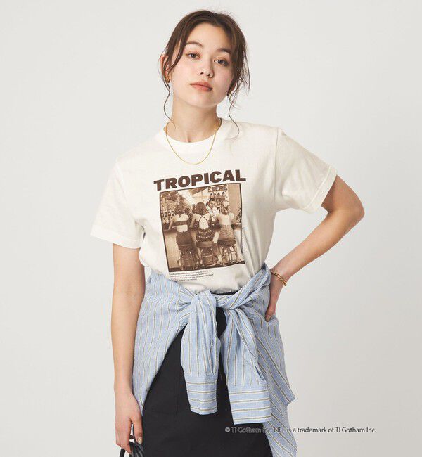 UNITED ARROWS green label relaxing「【別注】＜GOOD ROCK SPEED＞LIFE PC ショートスリーブ Tシャツ」|Tシャツ・カットソー|OFF WHITE