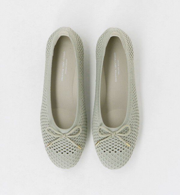 UNITED ARROWS green label relaxing「ウェルネスシアー バレエシューズ / ニットシューズ」|ローファー|OLIVE