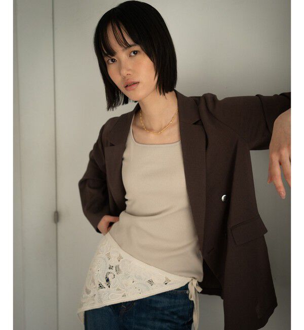 UNITED ARROWS green label relaxing「デコルテタンクトップ」|タンクトップ|BEIGE