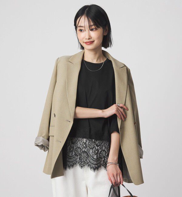 UNITED ARROWS green label relaxing「スソ レース プルオーバー カットソー」|Tシャツ・カットソー|