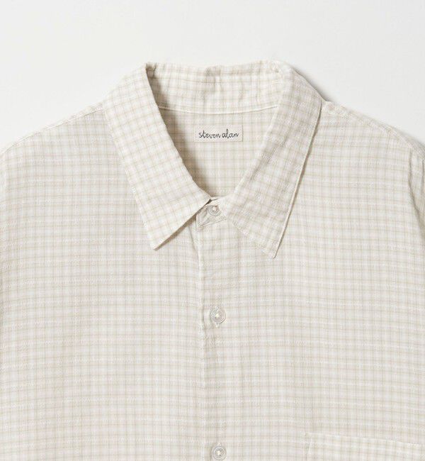 STEVEN ALAN「＜Steven Alan＞ オーガニックコットン ドビー チェック レギュラーカラー シャツ LOOSE」|シャツ・ブラウス|