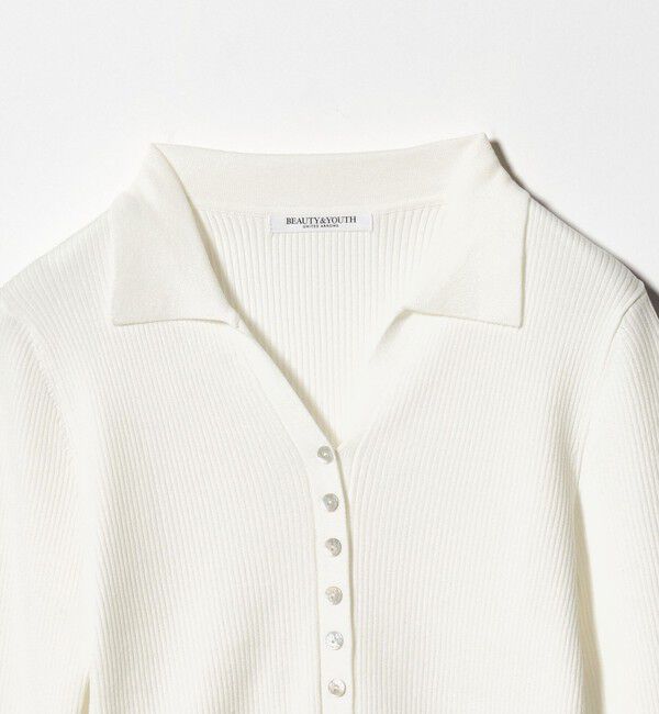 BEAUTY&YOUTH UNITED ARROWS「スキッパー リブニットカーディガン ウォッシャブル」|カーディガン|