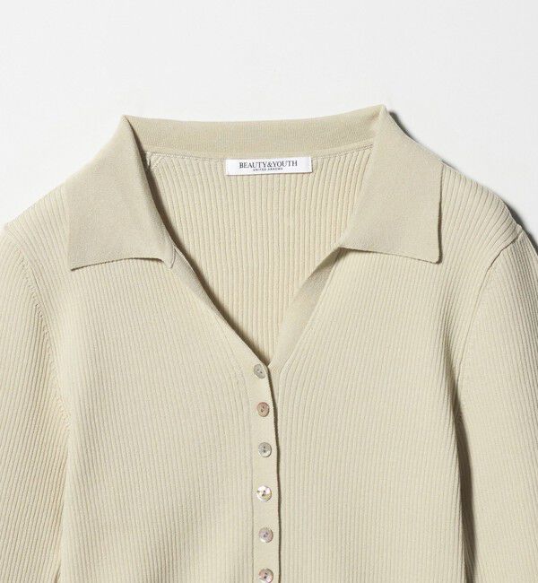 BEAUTY&YOUTH UNITED ARROWS「スキッパー リブニットカーディガン ウォッシャブル」|カーディガン|