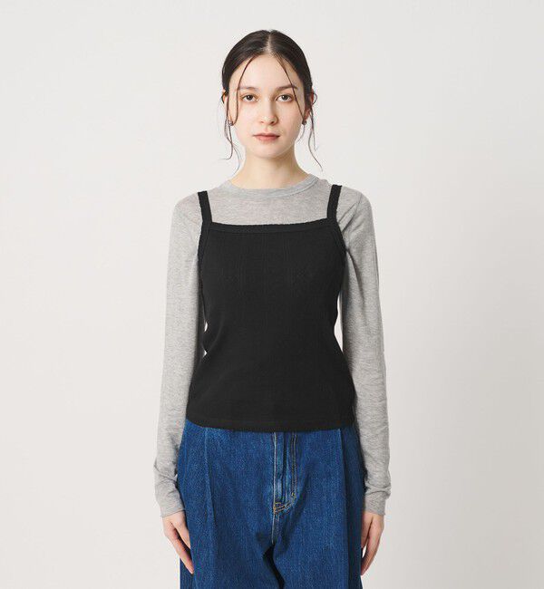 BEAUTY&YOUTH UNITED ARROWS「コットン パターンメッシュ キャミソール」|タンクトップ|