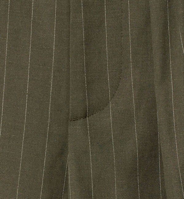 BEAUTY&YOUTH UNITED ARROWS「麻ブレンド ストライプ タブ タックパンツ」|スラックス|