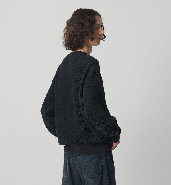 MONKEY TIME「ウォッシュド ワッフル クルーネック」|Tシャツ・カットソー|