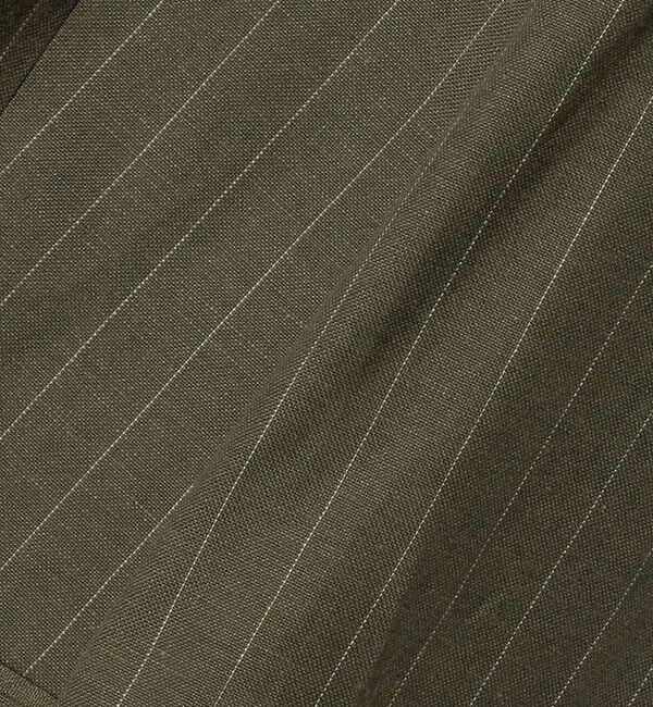 BEAUTY&YOUTH UNITED ARROWS「麻ブレンド ストライプ カラーレス ジャケット」|ノーカラージャケット|